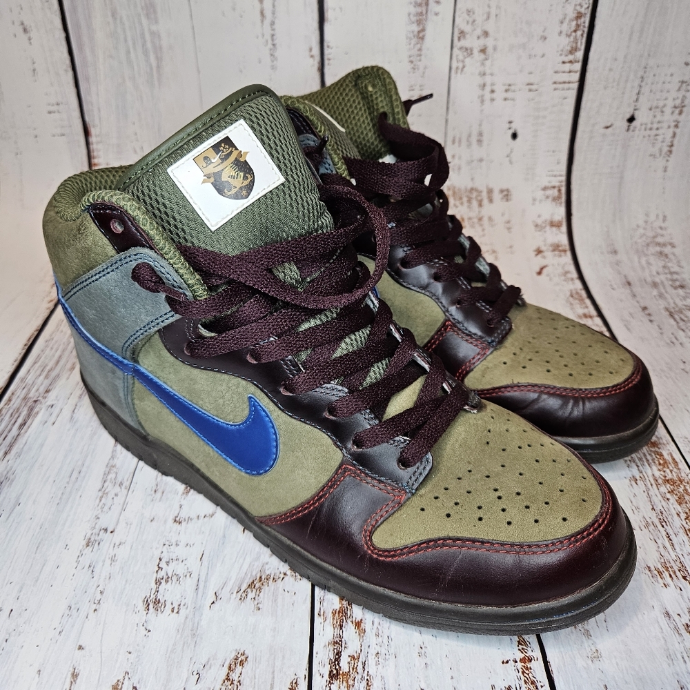 Nike Dunk High PRM World Cup / Mens Size 10.5 / Olive & Blue